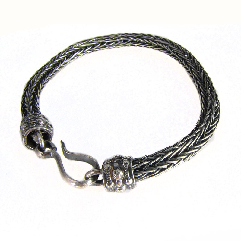 Sterling Silver Viking Knit Bracelet by ArtJewelerNYC on Etsy