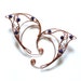 Copper elf ears with lapis