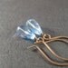 Blue Topaz Earrings, Faceted Blue Topaz Briolette Earrings, Gemstone Gold-Filled Earrings