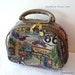 Vintage Tapestry Doctors Bag LUGGAGE Carry on Tote Purse CITY Traincase Cosmetic