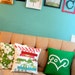 Love Pillow Cover in Green