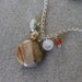 Custom Order, Necklace, Rose Quartz, Jasper, Crystal, Aquamarine, Sterling Silver - Reserved for Mandy