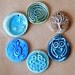6 Handmade Ceramic Beads - Celtic assortment for Reniassance Fairs and Festivals