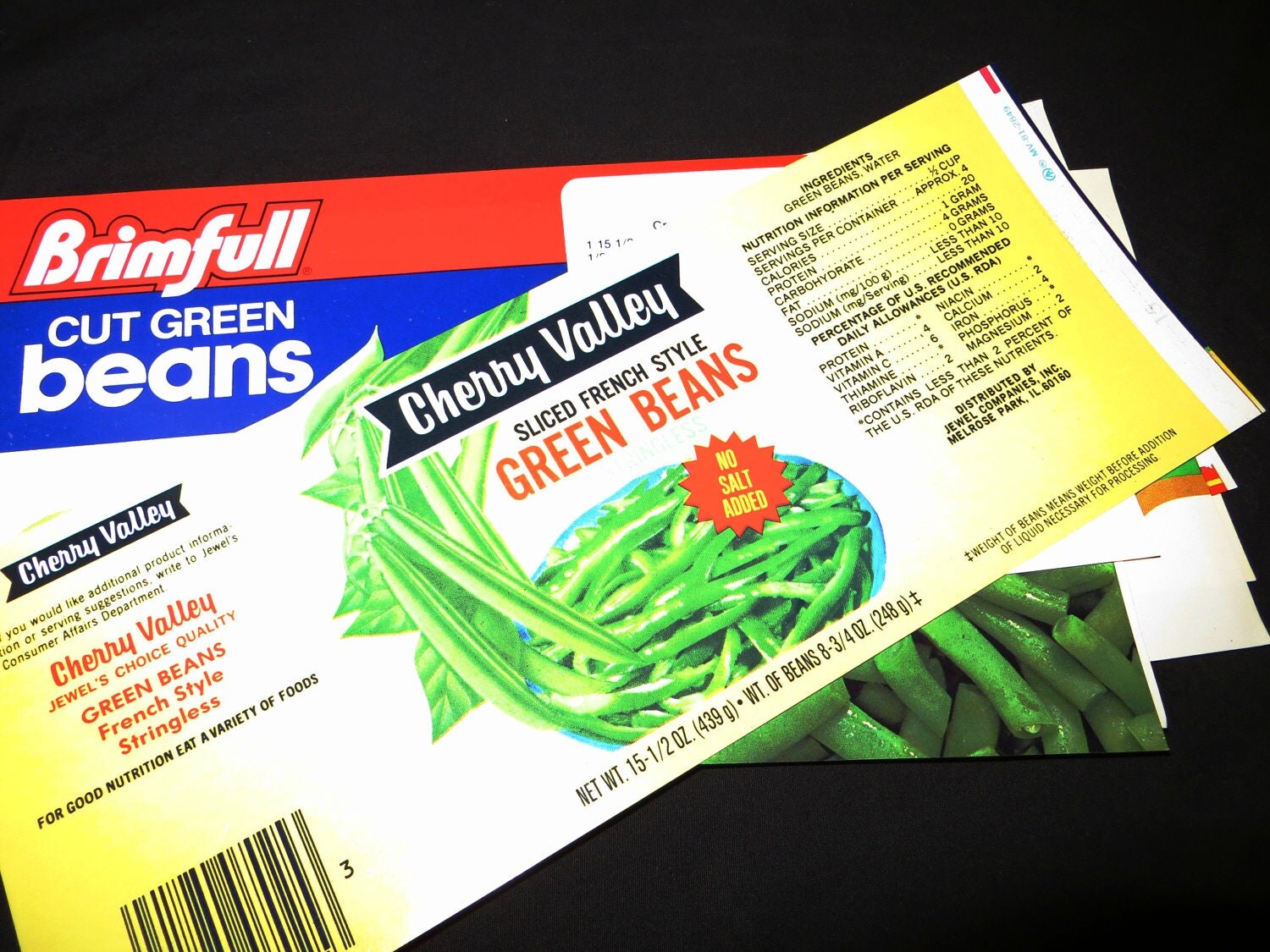 Vintage Green Bean Can Labels