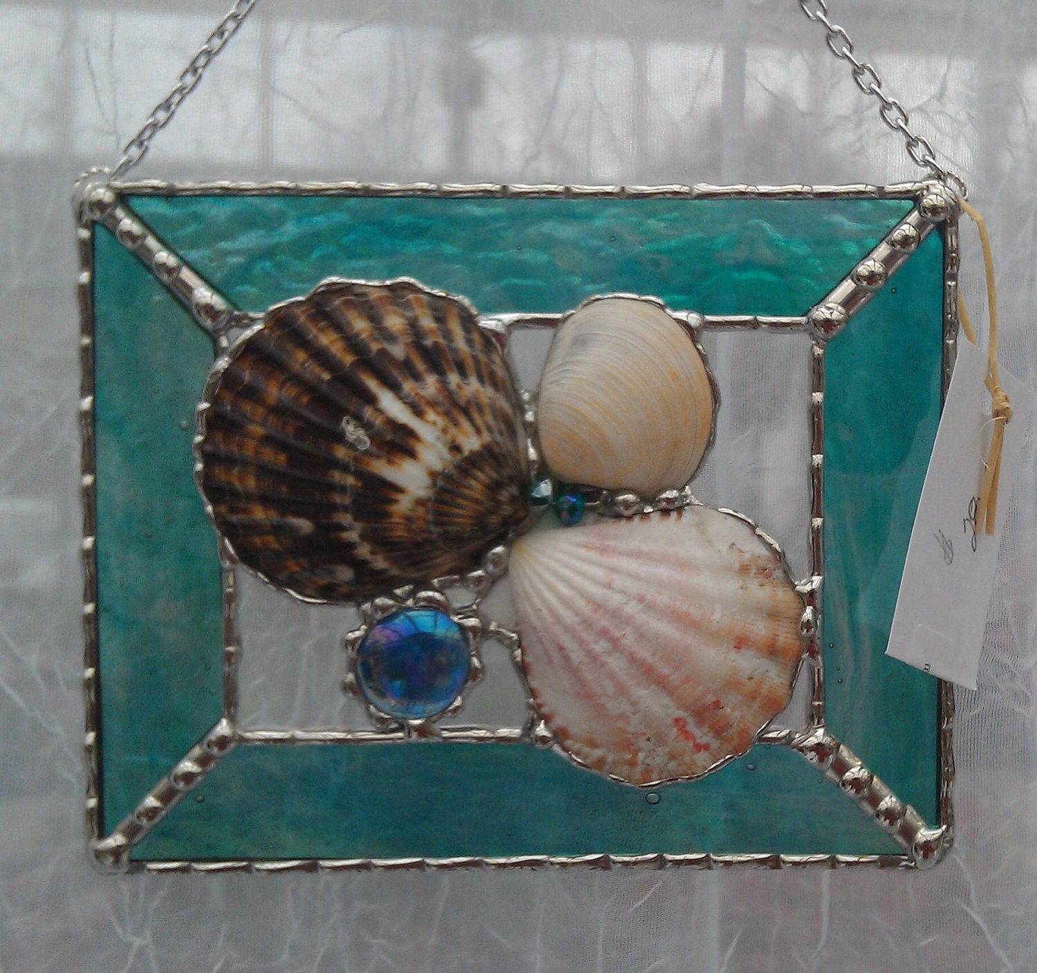 Stained Glass Seashell Panel