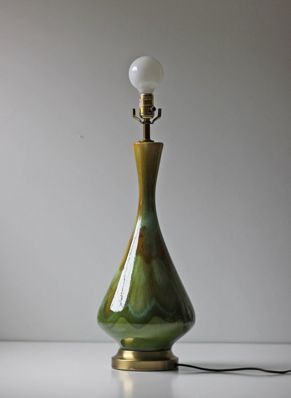 Olive green table lamp