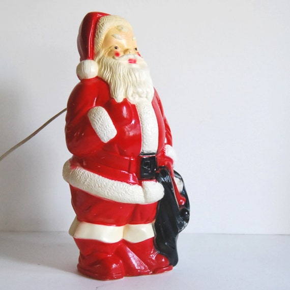 Vintage Santa Empire Light Up Blow Mold Plastic Santa Clause