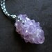 Spirit Quartz Druzy Pendant - Natural Amethyst Citrine fusion - 29mm X 17mm
