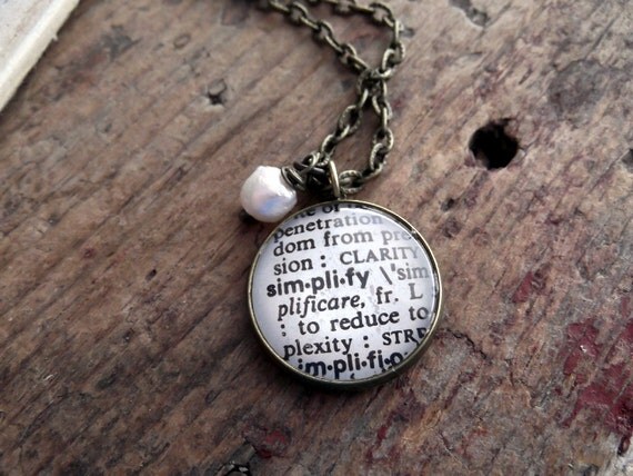 simplify Word Charm Word Charm by WildHeartHealingArts on Etsy