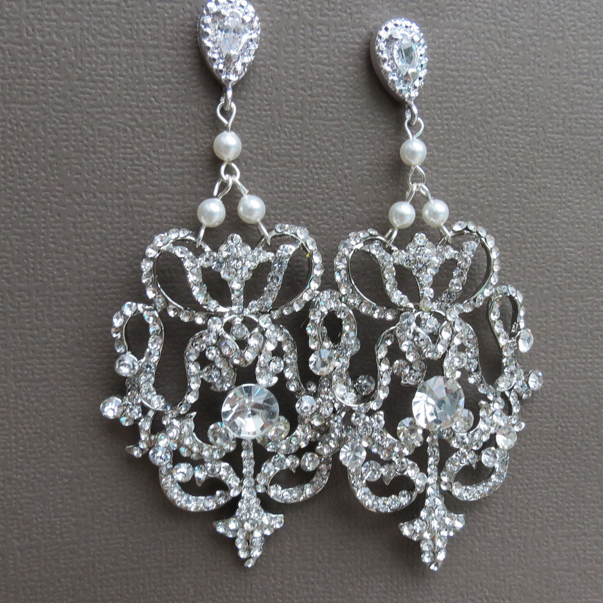 Swarovski crystals Bridal Drop earrings Special Occasion