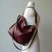 On Hold for Jamie - sale - Vintage Cognac with int zip pocket - PETITE HOBO PACK