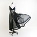 Vintage Sheer Nightgown - Midnight Black Maxi Slip Dress - Large to XL