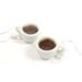 Coffee Cups Dangle Earrings - White Coffee Cup Sterling Silver Earrings - White Brown - Free Shipping Etsy