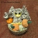 Primitive Owl Doll Soft Sculpture Pumpkins