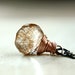 Gemstone Necklace - Rutilated Quartz - Oxidized Silver - Rose Gold Filled - Handmade Necklace - Gemstone Jewelry - Wire Jewelry