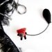 Little Fox has a Black Balloon. Fox brooch. Animal pin.