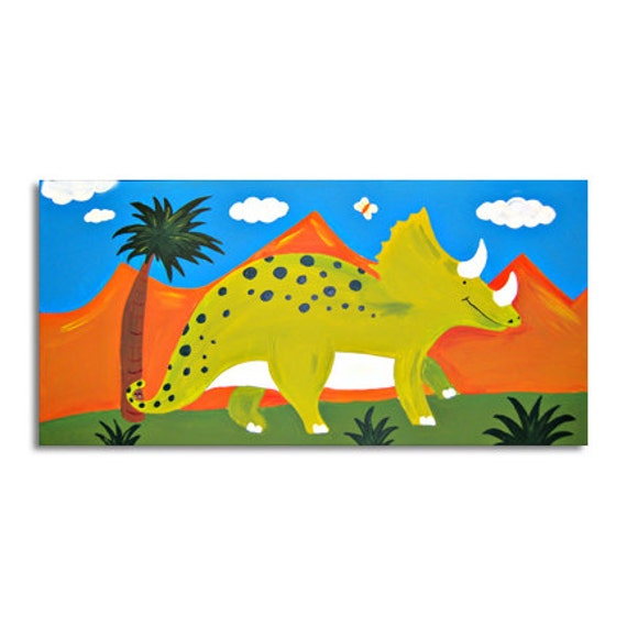 dinosaur painting canvas