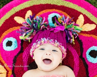 NEWBORN Photography Prop - Baby Knit Hat - Twin Prop