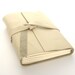 Cream Leather Journal and Sketchbook, A Handmade Journal in Oyster.