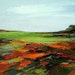 SWEEP, original painting 100% charity donation oil painting landscape, 5x7 art board, field, cliffs