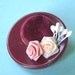 OOAK hat shaped brooch upcycled from fashion button