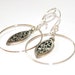 Sterling Silver Hoop Filigree Earrings