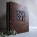Wedding guest book Wooden covers Two trees RESERVED