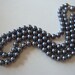 1980's Silver Colored Glass Pearl Double Strand Necklace