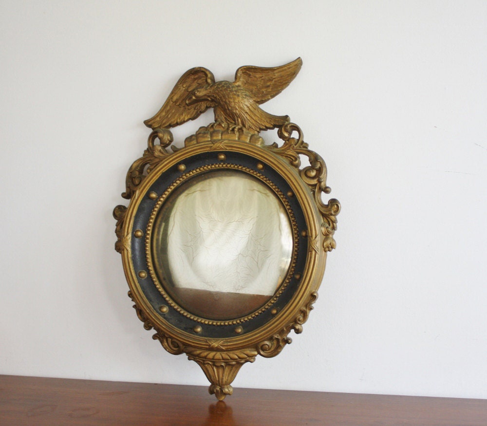 Vintage Federalist Eagle convex mirror