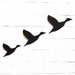 Ceramic Wall Art Black Flying Ducks Artwork For Men & Women Gift for Guys Masculine Decor Modern Retro 3D Bathroom Living Room