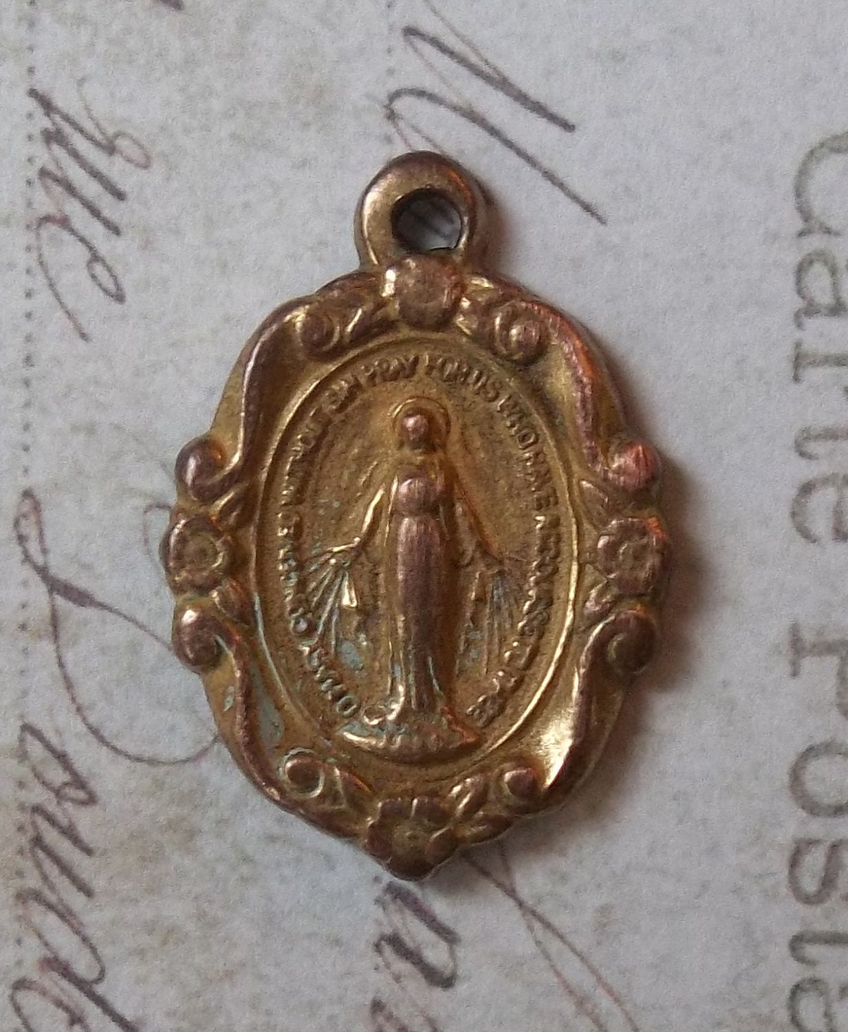 Dainty Gold Miraculous Medal Of The Immaculate Conception 1830