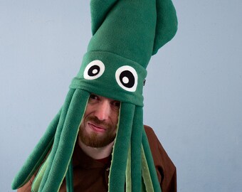 green squid plush