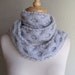 scarf hand knit powder blue cable knit