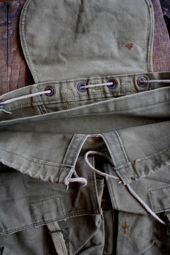 vintage canvas backpack military