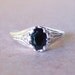 Genuine Black Spinel Sterling Silver Filigree Style Ring, Cavalier Creations
