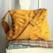 Handbag Purse Fall Fashion Honey Gold in Structured Citrine Yellow Chevron Pleats