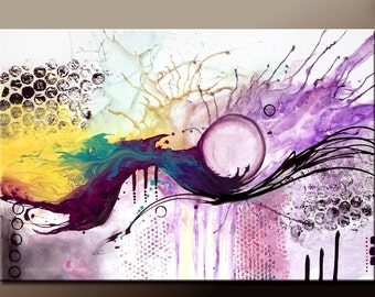 ABSTRACT Canvas Art Painting - Original Custom Made to Order Modern Contemporary Fine Art Painting by Destiny Womack - dWo -36x24