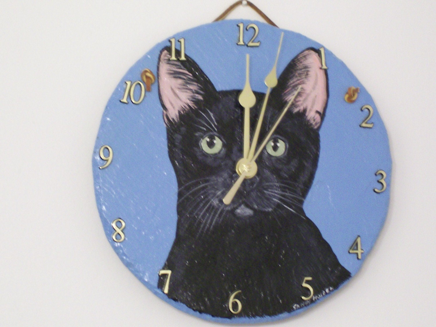 Black Cat Battery Operated Clock