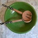 Green Bowl - large handmade bowl - Wobbly Plates Series