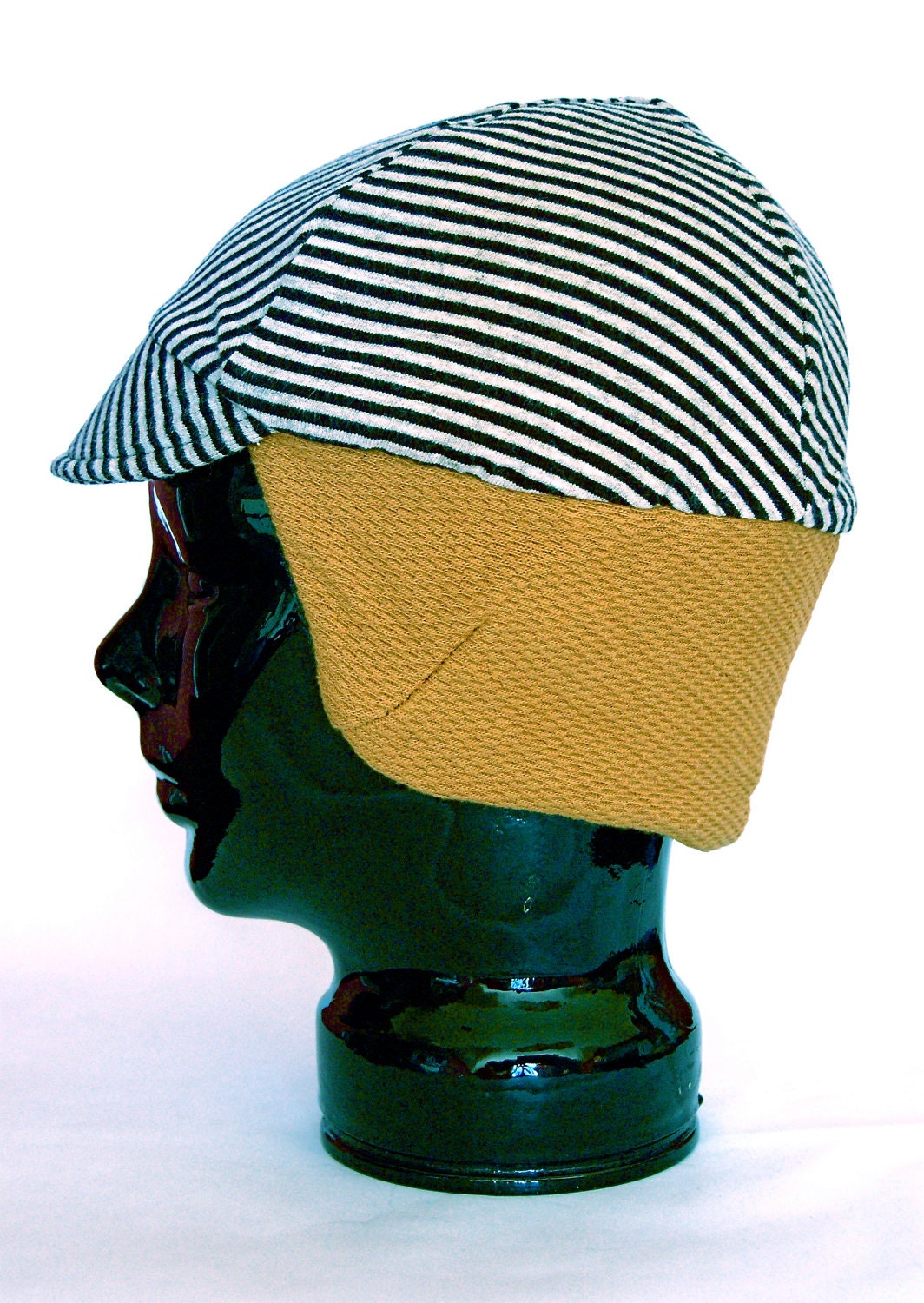 Bonfire Winter Bike Hat M of Stretchy Cozy Upcycled by KoziePrery