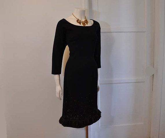 50s dress / Hey Stud Vintage 1950's Studded by Planetclairevintage