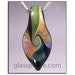 Colorful Glass Spiral Pendant - Boro Lampwork Necklace Focal - Hand Blown Glass Jewelry (4430)