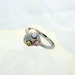 RESERVED Vintage Sterling Silver Heart Pinky Ring Size 4-1/4