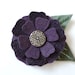 Magnetic Pin - Grape Purple - Filagree Mirror Backed Button