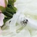 Locket Bouquet Charm with Crystal, Bouquet Locket, Brides Charm