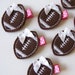 Chocolate Brown and Hot Pink Football Felt Hair Clip - Sports Felt Clippies - Perfect for fall and back to school