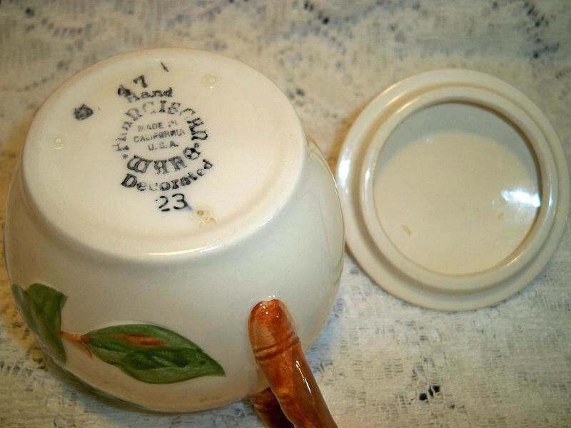 Vintage Franciscan China Apple Sugar Bowl with Lid