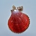Maroon and Orange SEASHELL PENDANT
