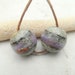 Handmade Lampwork Beads - Organic Purple Glass Bead Pair