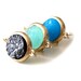 Druzy sea blue ring 14kt gold filled - custom size